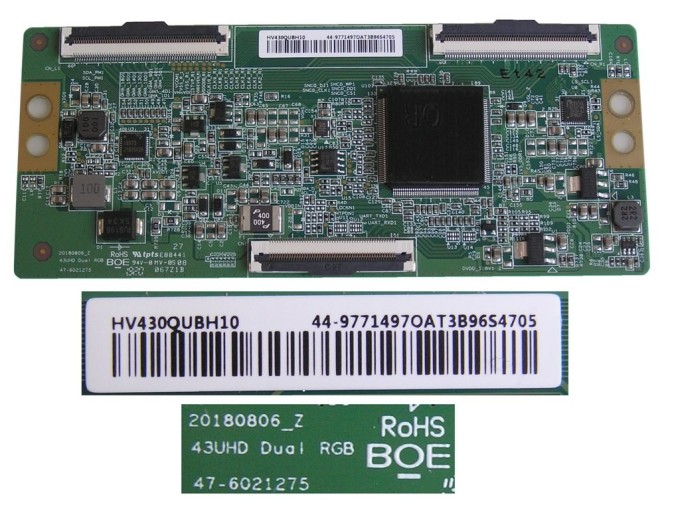 T-CON LCD modul 43UHD Duai RGB 47-6021275 / HV430QUBH10 T-con board