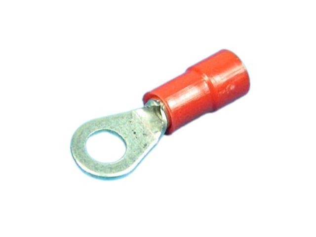 Krimpovací očko M4 na kabel červené
