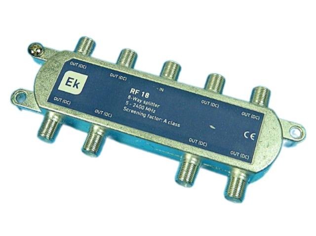 SAT anténní rozbočovač 8 výstupů s DC průchodem ITS RF18