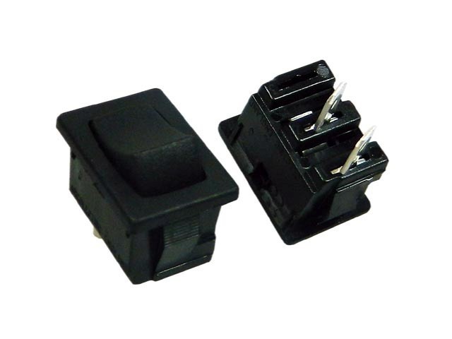 Malý kolébkový vypínač ARCOLECTRIC H8601VBAAA černý OFF-(ON)
