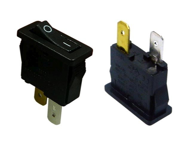 Malý kolébkový vypínač ARCOLECTRIC H8800VAAAB černý ON-OFF
