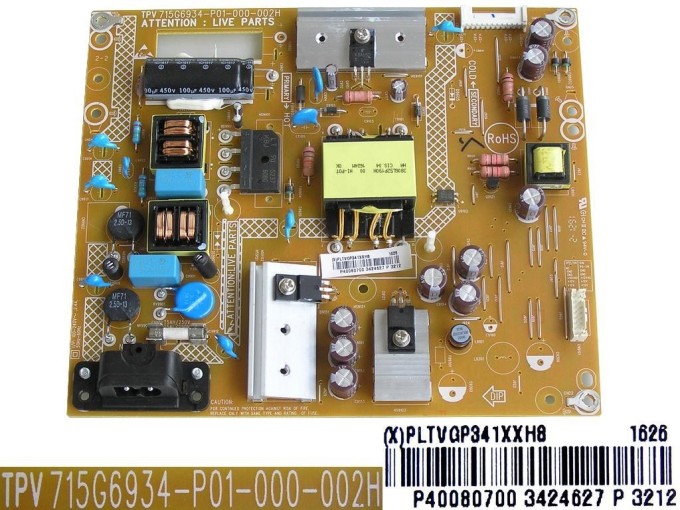 Napájecí zdroj LCD modulu PLTVGP341XXH8 / SMPS board 715G6934-P01-000-002H pro Philips 40"