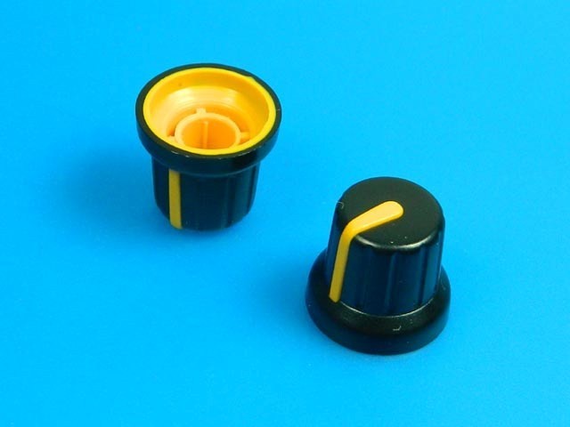 Miniaturní knoflík na potenciometr s oskou 6mm a ukazatelem