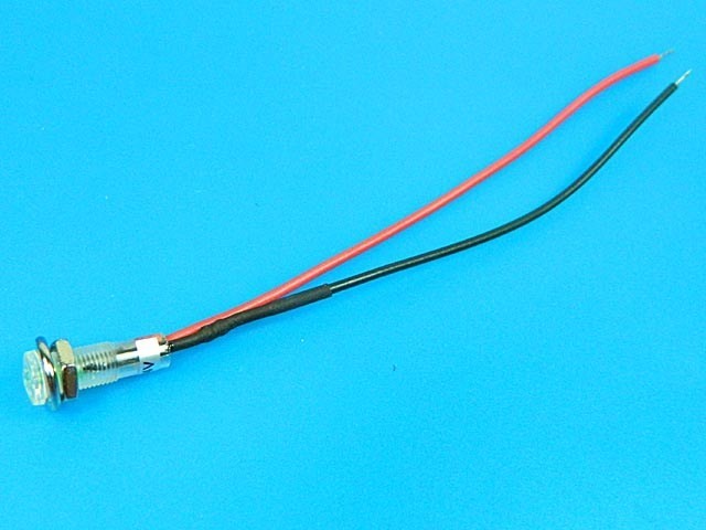 LED kontrolka plochá zelená 24V do panelu Ø5,2 mm