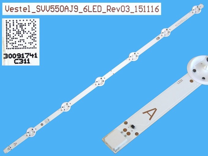 LED podsvícení LCD panelu 533mm s 6 LED diodami
