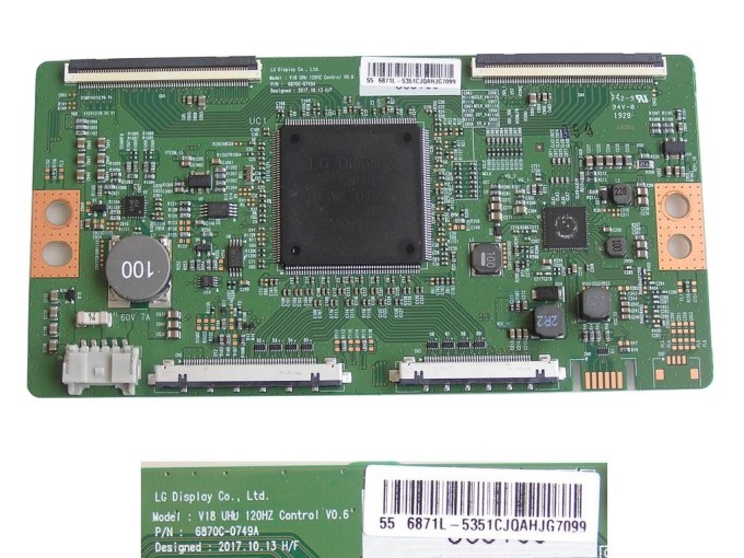 T-CON LCD modul 6871L-5351C s T-con board 6870C-0749A a V18 UHD 120Hz Control V0.6