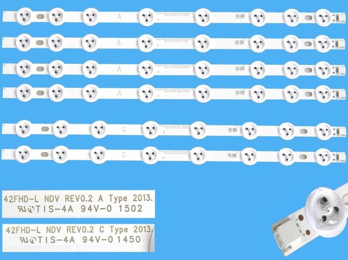 Sada LED podsvícení Vestel 23283025AL – 6 pásků 374mm pro LCD TV