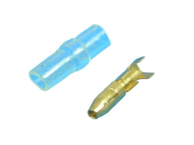 Faston kulatý konektor 4.0mm FVD - kolík s krytem