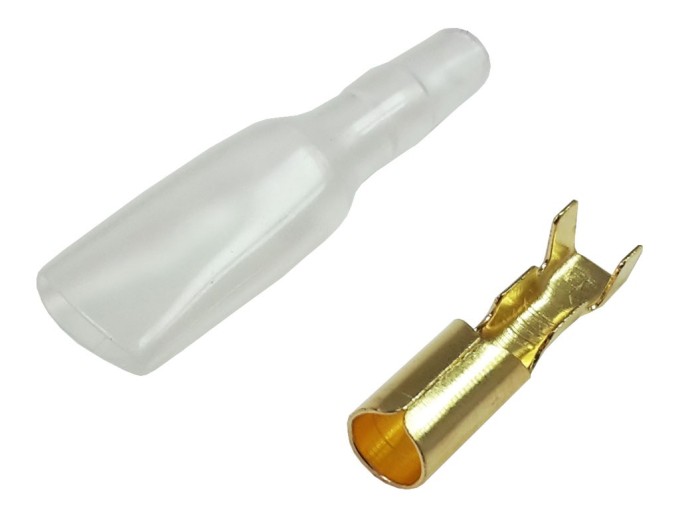 Faston kulatý konektor 4.0mm FZD - samičí dutinka s krytem