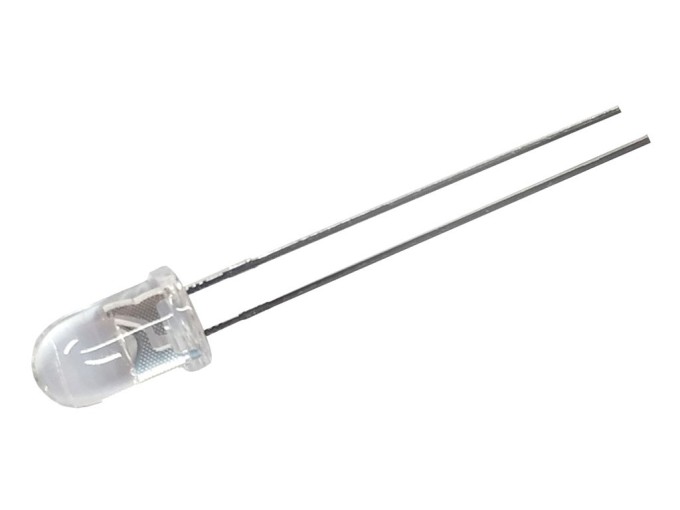 Červená kulatá LED dioda 5mm s vysokou svítivostí 2900-5400mcd