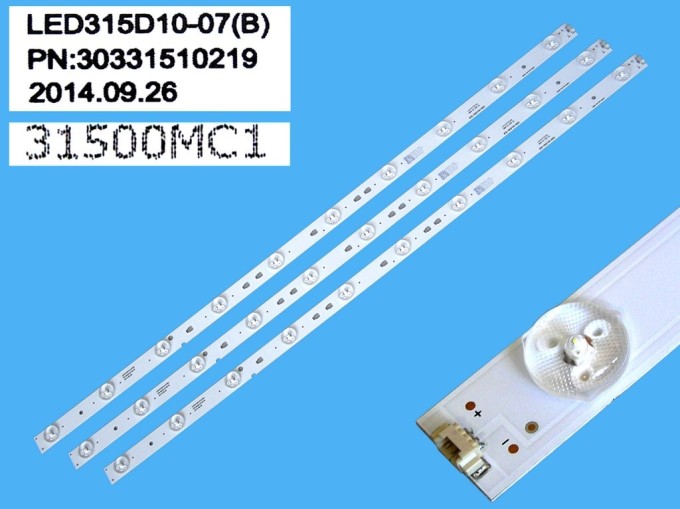 Sada LED podsvitu 636mm pro LCD TV 32" 3 kusy - LED315D10-07