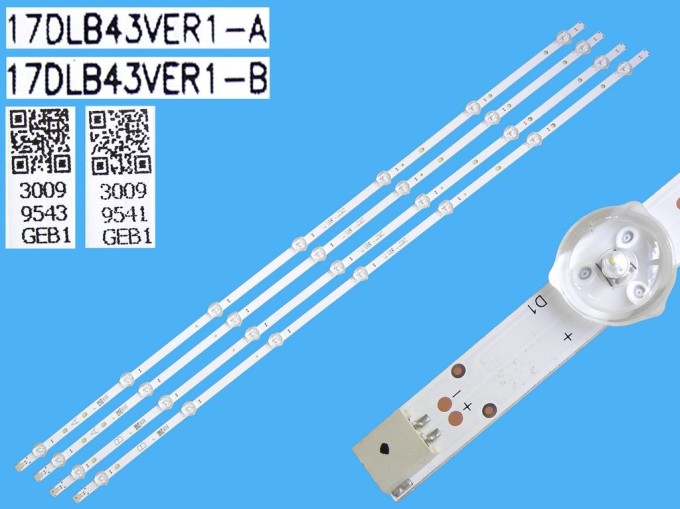 LED podsvit pro LCD TV Vestel 17DLB43VER1 sada 4 pásků 820mm