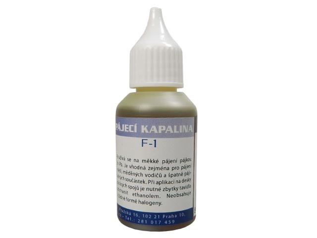 F1 pájecí kapalina na kalafunové bázi s aktivátory 30 ml
