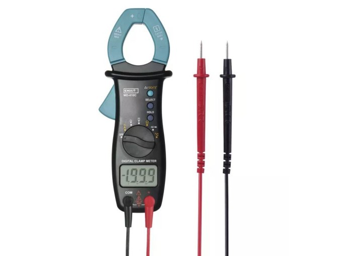 Klešťový multimetr EMOS MD-410C pro měření proudu a napětí