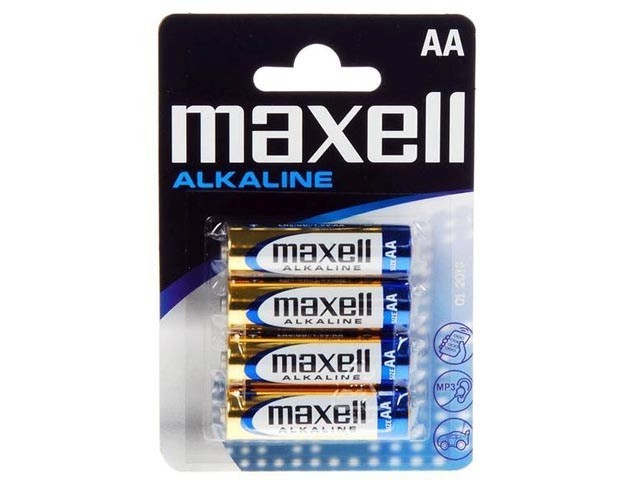 Alkalická baterie AA Maxell LR06 1,5V 4ks v blistru
