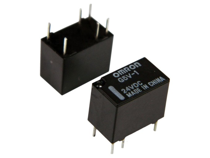 Elektromagnetické relé 24V DC 1x 125V/0,5A G5V1-24