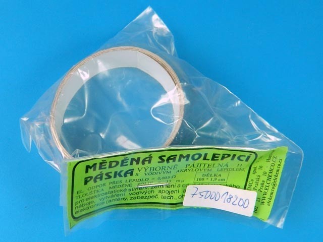 Vodivá měděná páska s akrylovým lepidlem 19 mm