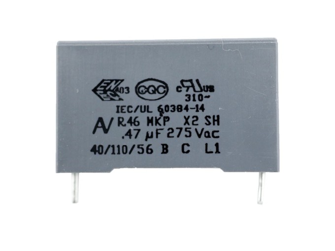 Polypropylenový kondenzátor X2 0,47µF 275V AC 470nF