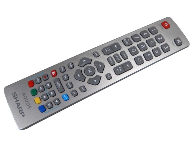 Originální RF dálkový ovladač SHARP SHW-RMC-0112N stříbrný