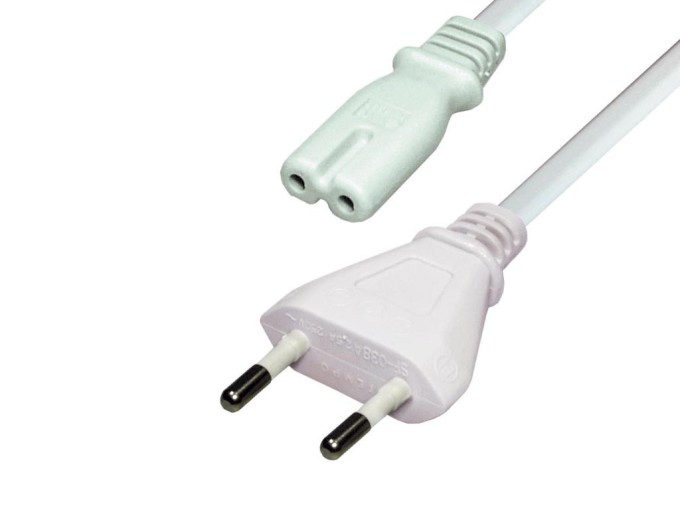 Napájecí síťový kabel 1,5 m pro malé přístroje 230V bílý