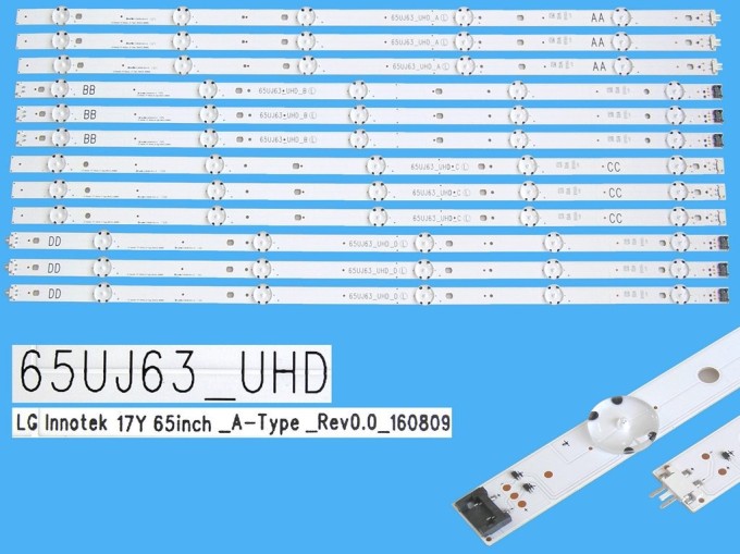 LED podsvit pro LCD TV LG 65UJ63-UHD 12 pásků DLED TOTAL ARRAY