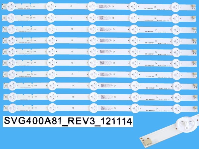 Sada LED podsvitu 10 pásků 395mm pro Sony LCD TV D-LED BAR SVG400A81