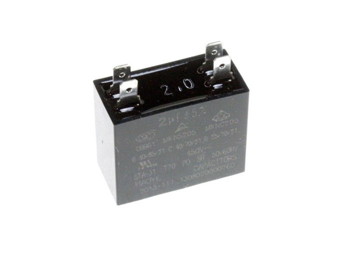 Kondenzátor rozběhový 2.0uF 450V CBB61 s faston 4,8mm