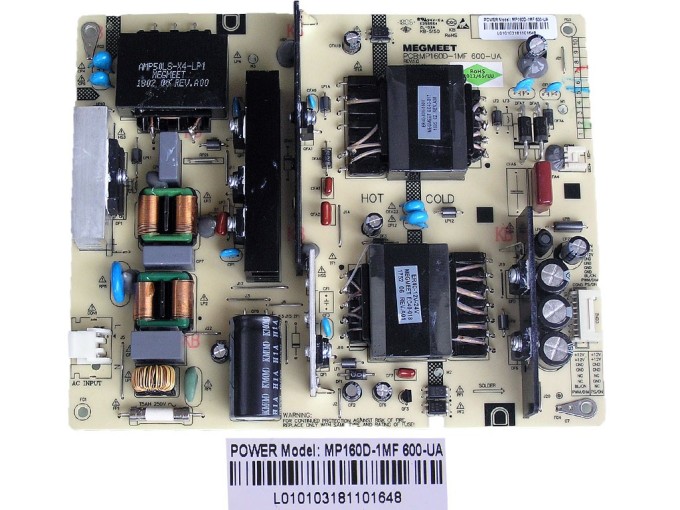 Napájecí zdrojový modul LCD pro Changhong CHiQ U55G6000 MP160D-1MF600-UA