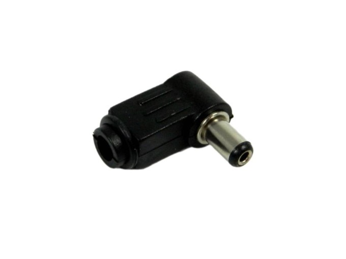 Úhlový napájecí konektor 5.5 x 2.1 mm s délkou 9 mm na kabel