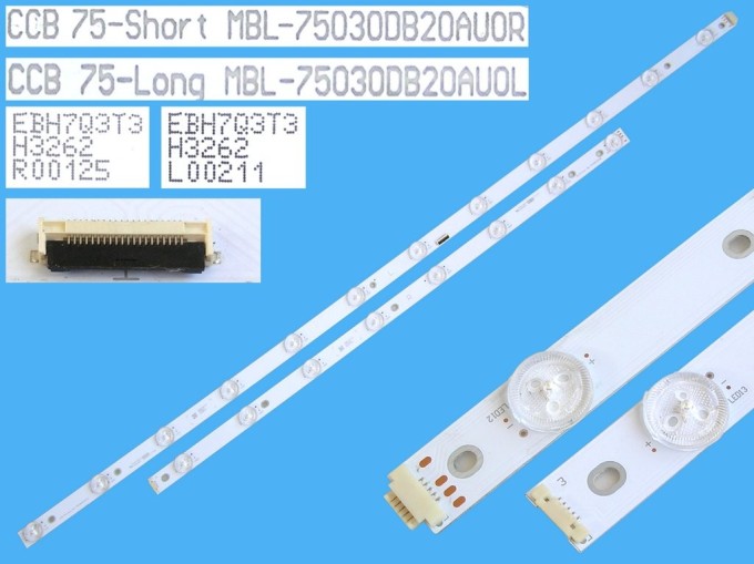 LED podsvícení sada 1530mm pro 75" LCD TV Sony CCB75Short + CCB75Long