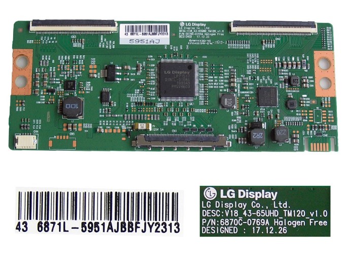 T-CON modul LCD 6871L-5951A / 6870C-0769A pro 43-65" UHD TV