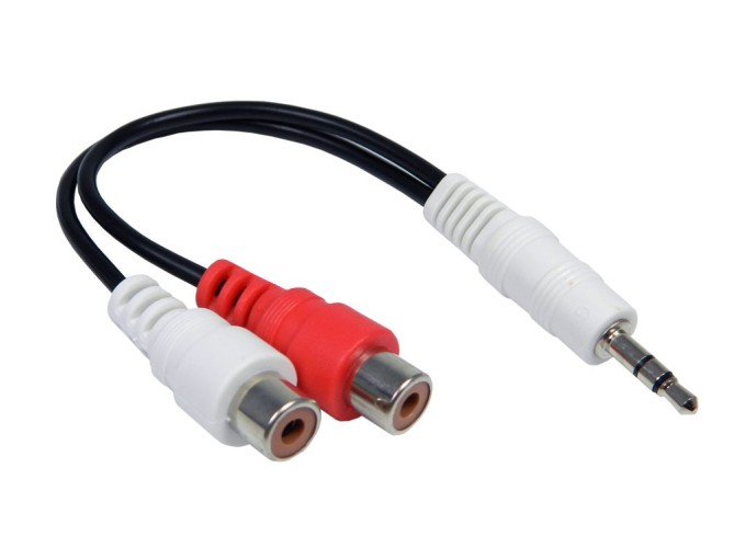 Audio redukční kabel 3.5mm jack na 2x CINCH L+R 0,1 m Philips