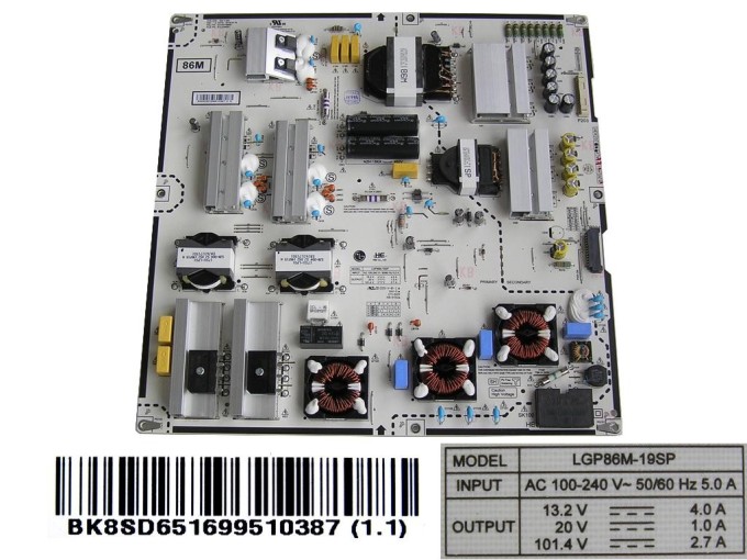 Napájecí zdrojová deska LCD modulu EAY65169951 / LGP86M-19SP