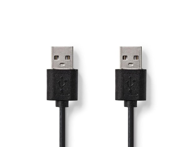 USB 2.0 kabel s konektory A/A, délka 1 m, černý