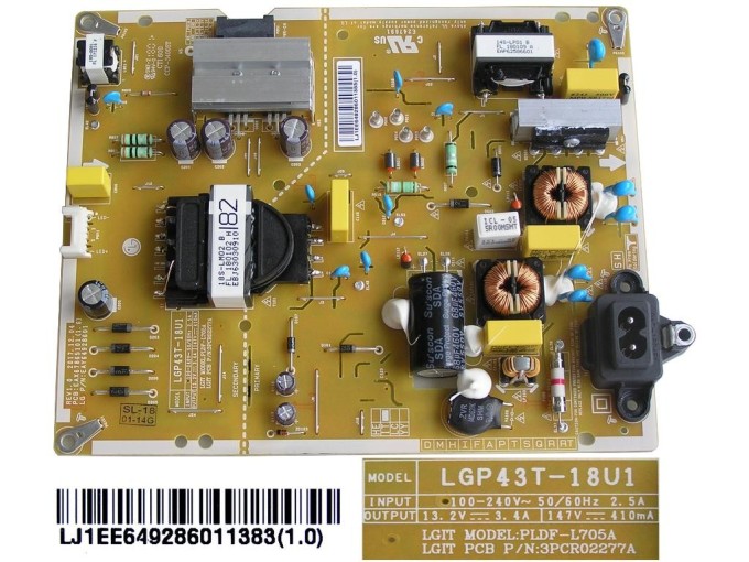 Napájecí zdrojový modul LCD EAY64928601 pro LG TV 43"