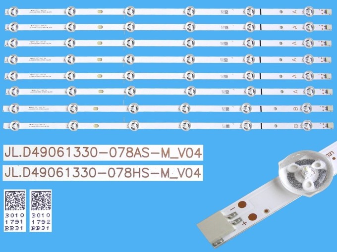 Sada LED podsvícení 8 pásků 520mm pro Vestel 49" UHD DRT