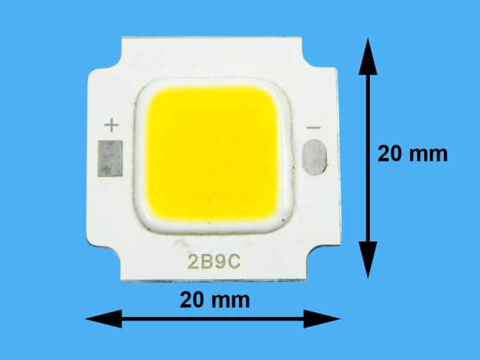 LED COB čip 10W teplá bílá, tenké provedení