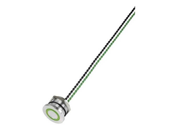 Piezo spínač s LED podsvícením 24 V DC/AC 0,2 A PS223P10Y01G24T