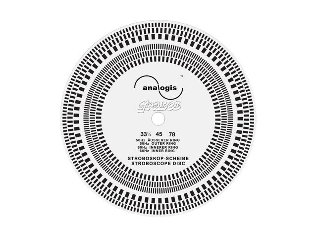 Stroboskopický disk pro přesné nastavení rychlosti gramofonu Analogis 6108