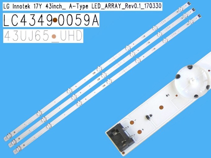Sada LED podsvícení LG 3 pásky 828mm pro 43" LCD panel