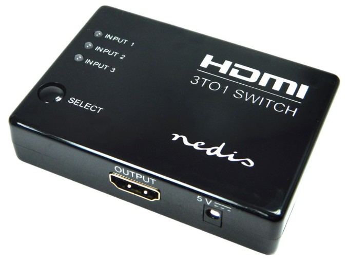 HDMI přepínač 3 vstupy na 1 výstup s podporou Full HD a 3D