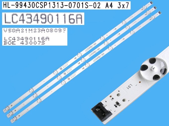 Sada LED podsvitu pro 43" LCD TV LG 43CSP-UHD, 3 pásky 828mm