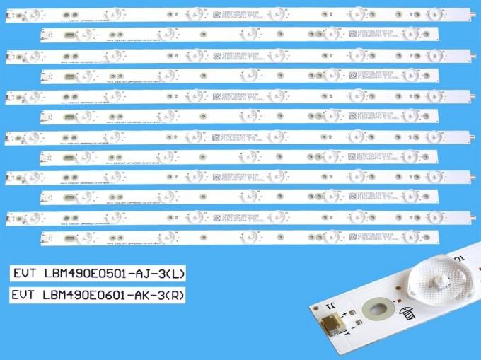 LED podsvitní sada pro 49" LCD panel Philips LBM490M0601 s 12 pásky DLED TOTAL ARRAY