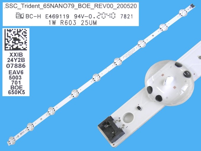 LED podsvětlení 715mm s 9 LED pro LCD TV 65"