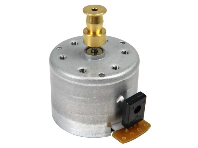 12V pravotočivý motor gramofonu s řemenicí - Sankyo CCM09-120R2-9