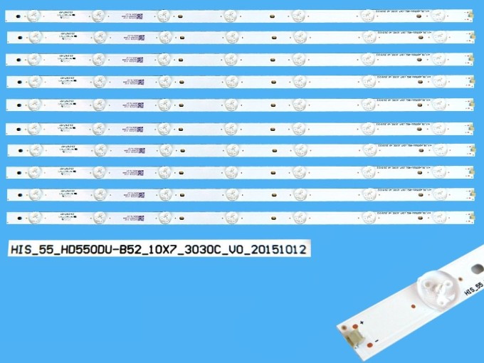 Sada LED podsvícení 559mm pro Hisense 55" LCD TV, 10 pásků