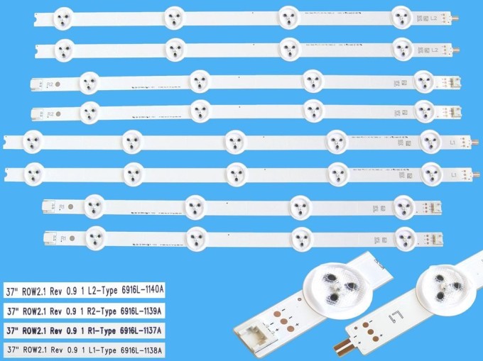 Sada LED podsvícení LG AGF78400301AL pro 37" LCD TV, 8 pásků 733mm