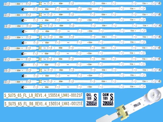 LED podsvícení sada pro Samsung 65" LCD TV BN96-39665A + BN96-39666A, 16 pásků, 1348mm