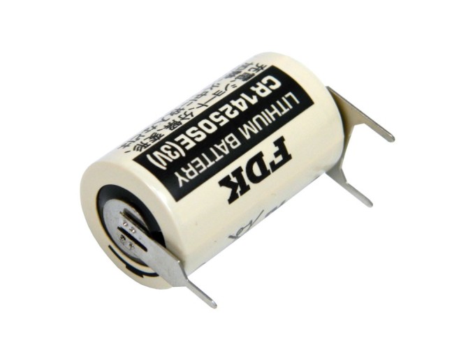 Lithiový akumulátor 3V 900mAh CR14250SE s pájecími vývody do DPS