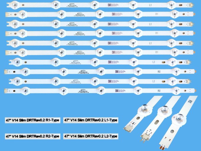LED podsvícení sada 47" Slim 930mm 10 pásků pro LG a Panasonic